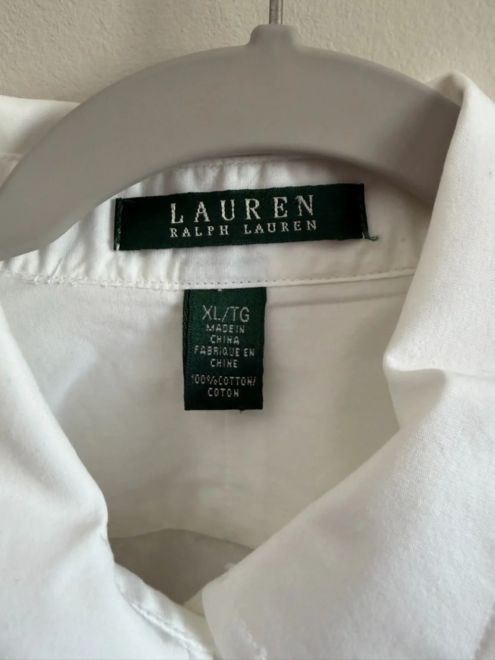 Lauren Ralph Lauren White Victorian Ruffle Button-Front Shirt (XL) Boho Revival - Picture 7 of 12